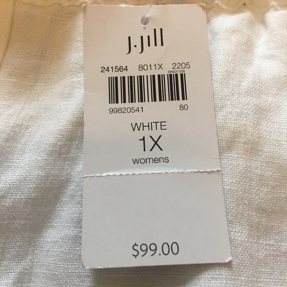 NWT PURE JILL J.JILL SZ XL LINEN CROPPED DRAWSTRING PANTS - Picture 6 of 7